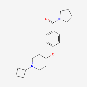 molecular formula C20H28N2O2 B4256387 1-cyclobutyl-4-[4-(1-pyrrolidinylcarbonyl)phenoxy]piperidine 