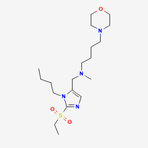 molecular formula C19H36N4O3S B4256394 N-{[1-butyl-2-(ethylsulfonyl)-1H-imidazol-5-yl]methyl}-N-methyl-4-(4-morpholinyl)-1-butanamine 