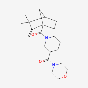 molecular formula C21H32N2O3 B4256400 4-({1-[(3,3-dimethyl-2-methylenebicyclo[2.2.1]hept-1-yl)carbonyl]-3-piperidinyl}carbonyl)morpholine 