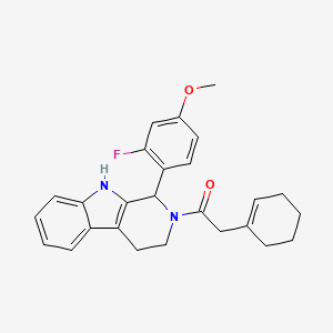 molecular formula C26H27FN2O2 B4256406 2-(1-cyclohexen-1-ylacetyl)-1-(2-fluoro-4-methoxyphenyl)-2,3,4,9-tetrahydro-1H-beta-carboline 