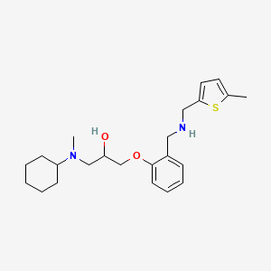 molecular formula C23H34N2O2S B4256411 1-[cyclohexyl(methyl)amino]-3-[2-({[(5-methyl-2-thienyl)methyl]amino}methyl)phenoxy]-2-propanol 