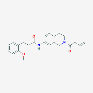 molecular formula C23H26N2O3 B4256420 N-[2-(3-butenoyl)-1,2,3,4-tetrahydro-7-isoquinolinyl]-3-(2-methoxyphenyl)propanamide 
