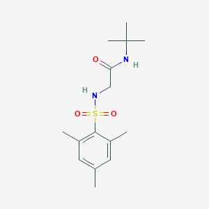 molecular formula C15H24N2O3S B425645 N-(tert-butyl)-2-[(mesitylsulfonyl)amino]acetamide 