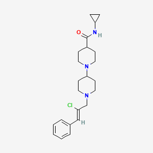 molecular formula C23H32ClN3O B4256454 1'-[(2Z)-2-chloro-3-phenyl-2-propen-1-yl]-N-cyclopropyl-1,4'-bipiperidine-4-carboxamide 