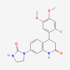 4-(2-fluoro-4,5-dimethoxyphenyl)-7-(2-oxoimidazolidin-1-yl)-3,4-dihydroquinolin-2(1H)-one