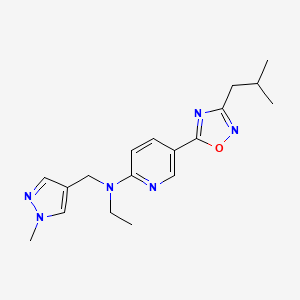 N-ethyl-5-(3-isobutyl-1,2,4-oxadiazol-5-yl)-N-[(1-methyl-1H-pyrazol-4-yl)methyl]-2-pyridinamine