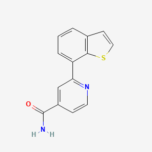 molecular formula C14H10N2OS B4256478 2-(1-benzothien-7-yl)isonicotinamide 