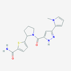 molecular formula C18H19N5O2S B4256487 5-(1-{[3-(1-methyl-1H-pyrrol-2-yl)-1H-pyrazol-5-yl]carbonyl}-2-pyrrolidinyl)-2-thiophenecarboxamide 