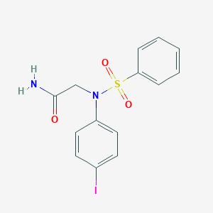 2-[4-Iodo(phenylsulfonyl)anilino]acetamide
