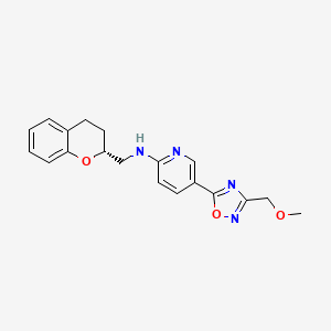 N-[(2R)-3,4-dihydro-2H-chromen-2-ylmethyl]-5-[3-(methoxymethyl)-1,2,4-oxadiazol-5-yl]-2-pyridinamine