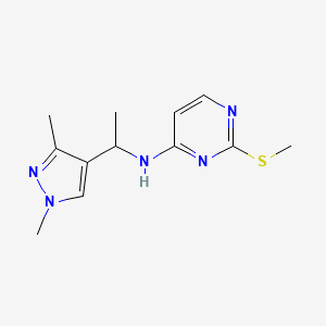 molecular formula C12H17N5S B4256518 N-[1-(1,3-dimethyl-1H-pyrazol-4-yl)ethyl]-2-(methylthio)-4-pyrimidinamine 