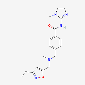 4-{[[(3-ethylisoxazol-5-yl)methyl](methyl)amino]methyl}-N-(1-methyl-1H-imidazol-2-yl)benzamide