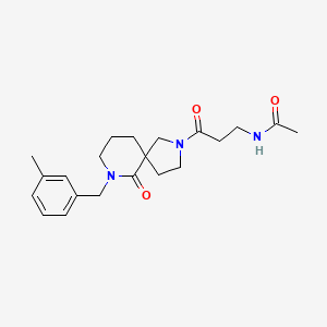 molecular formula C21H29N3O3 B4256532 N-{3-[7-(3-methylbenzyl)-6-oxo-2,7-diazaspiro[4.5]dec-2-yl]-3-oxopropyl}acetamide 