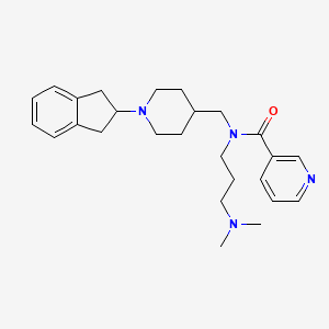 molecular formula C26H36N4O B4256540 N-{[1-(2,3-dihydro-1H-inden-2-yl)-4-piperidinyl]methyl}-N-[3-(dimethylamino)propyl]nicotinamide 