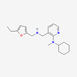 molecular formula C20H29N3O B4256584 N-cyclohexyl-3-({[(5-ethyl-2-furyl)methyl]amino}methyl)-N-methyl-2-pyridinamine 