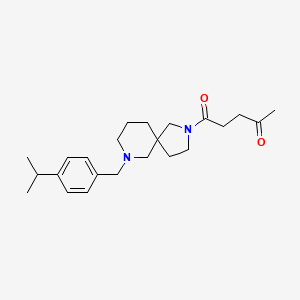 molecular formula C23H34N2O2 B4256592 5-[7-(4-isopropylbenzyl)-2,7-diazaspiro[4.5]dec-2-yl]-5-oxo-2-pentanone 