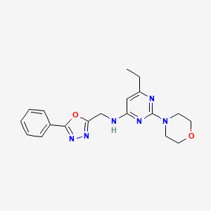 6-ethyl-2-morpholin-4-yl-N-[(5-phenyl-1,3,4-oxadiazol-2-yl)methyl]pyrimidin-4-amine
