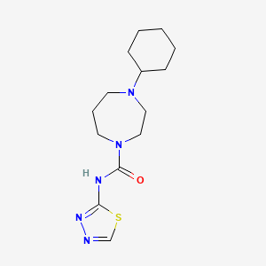 4-cyclohexyl-N-1,3,4-thiadiazol-2-yl-1,4-diazepane-1-carboxamide