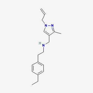 molecular formula C18H25N3 B4256620 N-[(1-allyl-3-methyl-1H-pyrazol-4-yl)methyl]-2-(4-ethylphenyl)ethanamine 