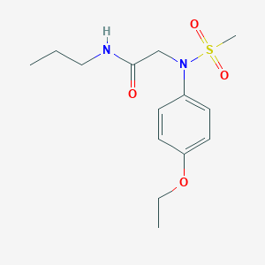 molecular formula C14H22N2O4S B425666 2-[4-ethoxy(methylsulfonyl)anilino]-N-propylacetamide 