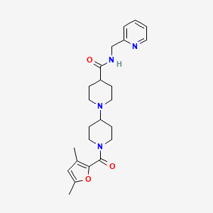 molecular formula C24H32N4O3 B4256682 1'-(3,5-dimethyl-2-furoyl)-N-(2-pyridinylmethyl)-1,4'-bipiperidine-4-carboxamide 