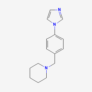 molecular formula C15H19N3 B4256689 1-[4-(1H-imidazol-1-yl)benzyl]piperidine 