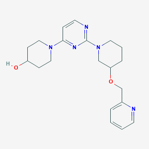 molecular formula C20H27N5O2 B4256690 1-{2-[3-(pyridin-2-ylmethoxy)piperidin-1-yl]pyrimidin-4-yl}piperidin-4-ol 