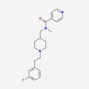 N-({1-[2-(3-fluorophenyl)ethyl]-4-piperidinyl}methyl)-N-methylisonicotinamide