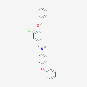 molecular formula C26H22ClNO2 B425671 N-[4-(benzyloxy)-3-chlorobenzyl]-4-phenoxyaniline 