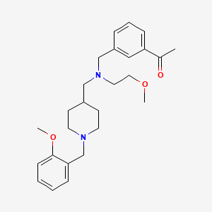 molecular formula C26H36N2O3 B4256712 1-(3-{[{[1-(2-methoxybenzyl)-4-piperidinyl]methyl}(2-methoxyethyl)amino]methyl}phenyl)ethanone 