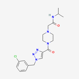 molecular formula C19H25ClN6O2 B4256736 2-(4-{[1-(3-chlorobenzyl)-1H-1,2,3-triazol-4-yl]carbonyl}-1-piperazinyl)-N-isopropylacetamide 