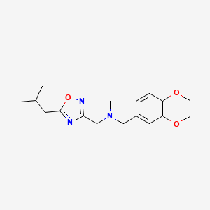 (2,3-dihydro-1,4-benzodioxin-6-ylmethyl)[(5-isobutyl-1,2,4-oxadiazol-3-yl)methyl]methylamine