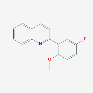 molecular formula C16H12FNO B4256760 2-(5-氟-2-甲氧基苯基)喹啉 