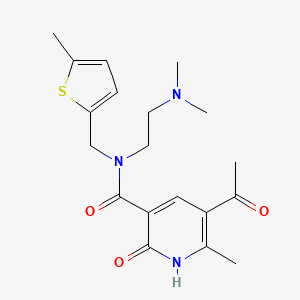 5-acetyl-N-[2-(dimethylamino)ethyl]-6-methyl-N-[(5-methyl-2-thienyl)methyl]-2-oxo-1,2-dihydropyridine-3-carboxamide