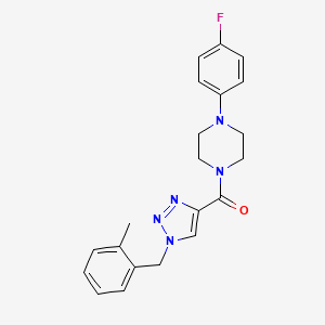 1-(4-fluorophenyl)-4-{[1-(2-methylbenzyl)-1H-1,2,3-triazol-4-yl]carbonyl}piperazine