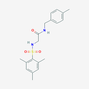 molecular formula C19H24N2O3S B425683 2-[(mesitylsulfonyl)amino]-N-(4-methylbenzyl)acetamide 
