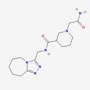 1-(2-amino-2-oxoethyl)-N-(6,7,8,9-tetrahydro-5H-[1,2,4]triazolo[4,3-a]azepin-3-ylmethyl)piperidine-3-carboxamide