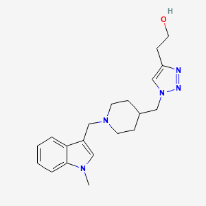 2-[1-({1-[(1-methyl-1H-indol-3-yl)methyl]-4-piperidinyl}methyl)-1H-1,2,3-triazol-4-yl]ethanol