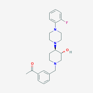 1-[3-({(3R*,4R*)-4-[4-(2-fluorophenyl)-1-piperazinyl]-3-hydroxy-1-piperidinyl}methyl)phenyl]ethanone