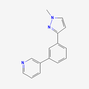 molecular formula C15H13N3 B4256867 3-[3-(1-methyl-1H-pyrazol-3-yl)phenyl]pyridine 