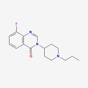 molecular formula C16H20FN3O B4256905 8-fluoro-3-(1-propylpiperidin-4-yl)quinazolin-4(3H)-one 