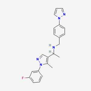 1-[1-(3-fluorophenyl)-5-methyl-1H-pyrazol-4-yl]-N-[4-(1H-pyrazol-1-yl)benzyl]ethanamine