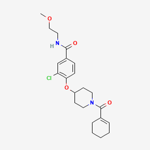 3-chloro-4-{[1-(1-cyclohexen-1-ylcarbonyl)-4-piperidinyl]oxy}-N-(2-methoxyethyl)benzamide