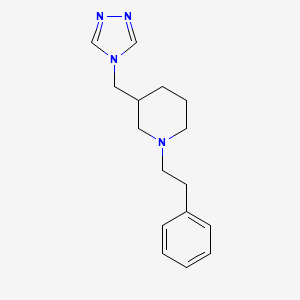 molecular formula C16H22N4 B4256929 1-(2-phenylethyl)-3-(4H-1,2,4-triazol-4-ylmethyl)piperidine 