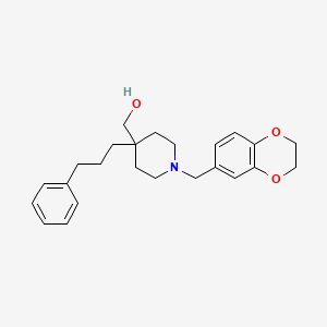 molecular formula C24H31NO3 B4256940 [1-(2,3-dihydro-1,4-benzodioxin-6-ylmethyl)-4-(3-phenylpropyl)-4-piperidinyl]methanol 