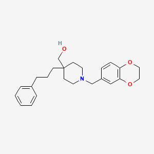 [1-(2,3-dihydro-1,4-benzodioxin-6-ylmethyl)-4-(3-phenylpropyl)-4-piperidinyl]methanol