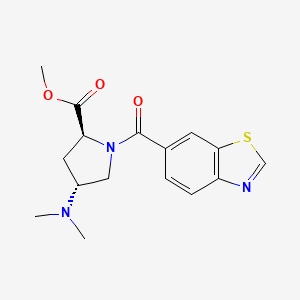 molecular formula C16H19N3O3S B4256941 methyl (2S,4R)-1-(1,3-benzothiazol-6-ylcarbonyl)-4-(dimethylamino)pyrrolidine-2-carboxylate 