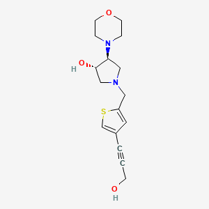 (3S*,4S*)-1-{[4-(3-hydroxy-1-propyn-1-yl)-2-thienyl]methyl}-4-(4-morpholinyl)-3-pyrrolidinol