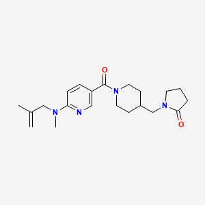 1-{[1-({6-[methyl(2-methyl-2-propen-1-yl)amino]-3-pyridinyl}carbonyl)-4-piperidinyl]methyl}-2-pyrrolidinone