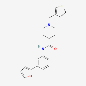 molecular formula C21H22N2O2S B4256952 N-[3-(2-furyl)phenyl]-1-(3-thienylmethyl)-4-piperidinecarboxamide 